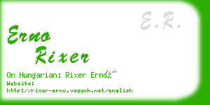 erno rixer business card